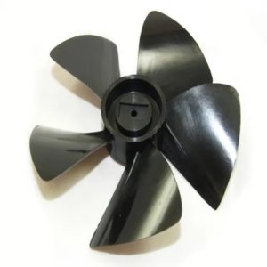 Fan Blade 10cm Plastic Clockwise 5 Fins Black