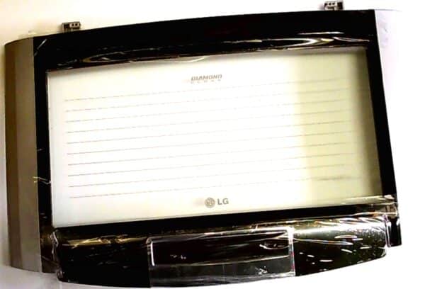 LG WASHING MACHINE TEMPERED GLASS LID ASSEMBLY SILVER - Image 3
