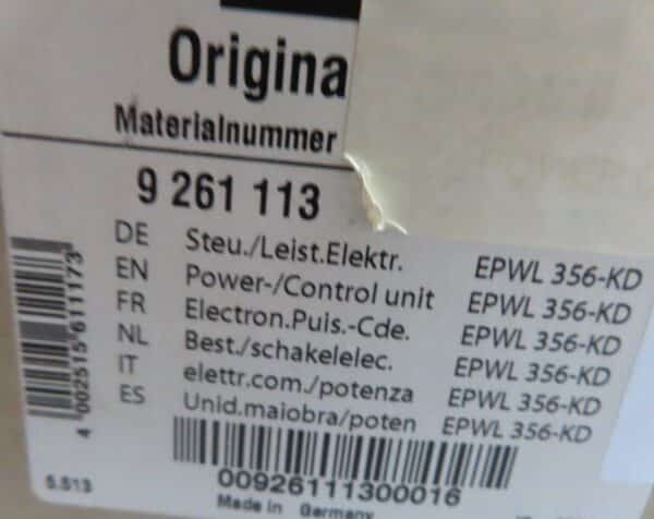 MIELE WASHER POWER CONTROL UNIT 9261113 - Image 2