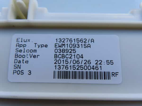 ELECTROLUX F/L WASHER MAIN PCB BOARD 132761561C - Image 3
