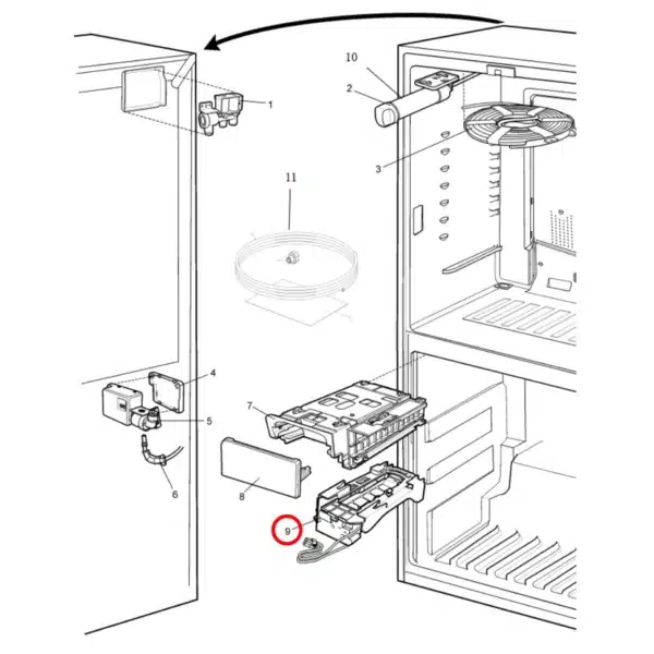 ELECTROLUX/WESTINGHOUSE FRIDGE ICE MAKER-GENUINE 8901419914 - Image 2