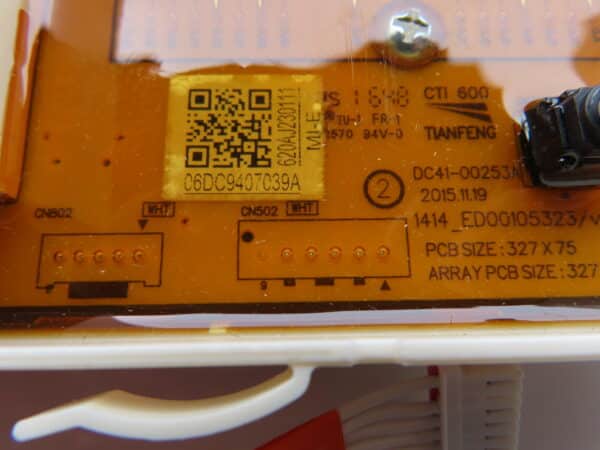 SAMSUNG WASHER DISPLAY PCB DC92-01932G - Image 3