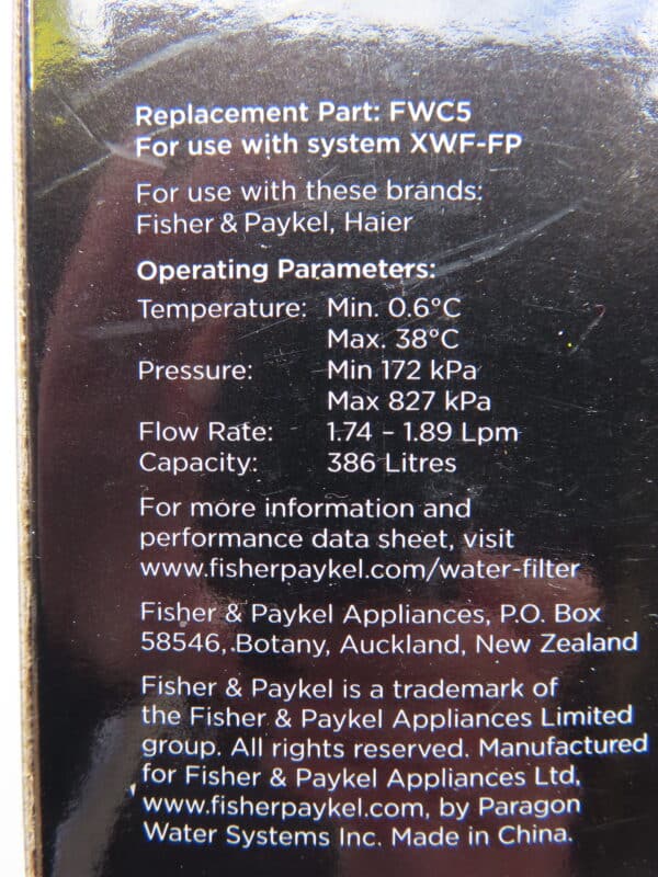 FISHER & PAYKEL/HAIER FRIDGE WATER FILTER 868686 - Image 2