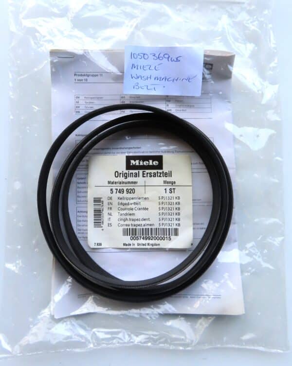 MIELE F/L WASHER EDGED V-BELT 1320 05749920 - Image 2