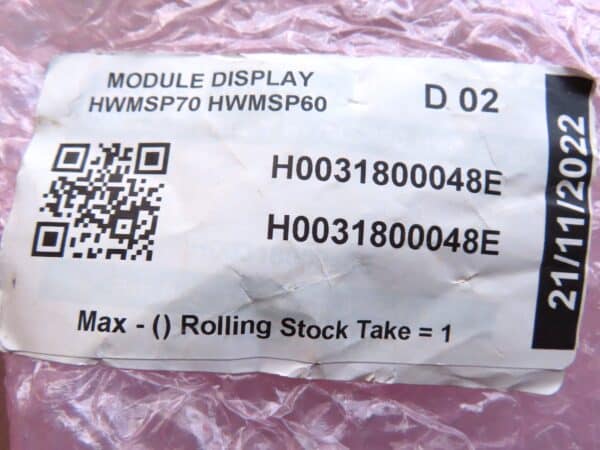 FISHER & PAYKEL W/M MODULE DISPLAY PCB H0031800048E - Image 5