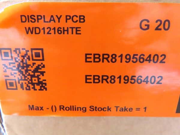 LG Washing Machine DISPLAY PCB EBR81956402 - Image 4