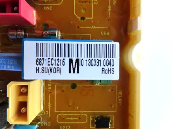 L/G Washing Machine Main PCB Assembly 6871EC1216M - Image 3