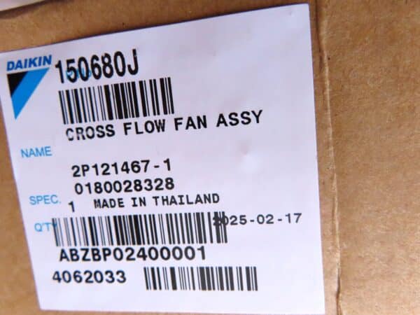 DAIKIN AIRCON INDOOR CROSS FLOW FAN-GENUINE 150680J - Image 5