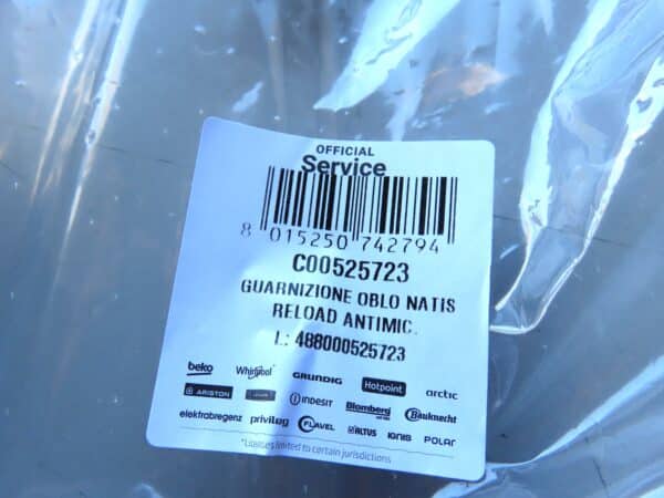 ARISTON F/L WASHER DOOR GASKET C00525723 - Image 2