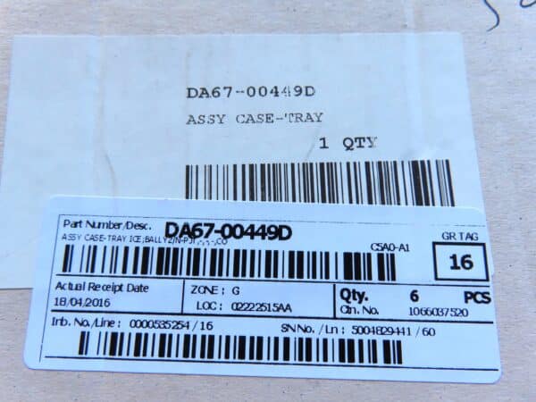 SAMSUNG CASE TRAY ICE ASSY DA67-00449D - Image 2