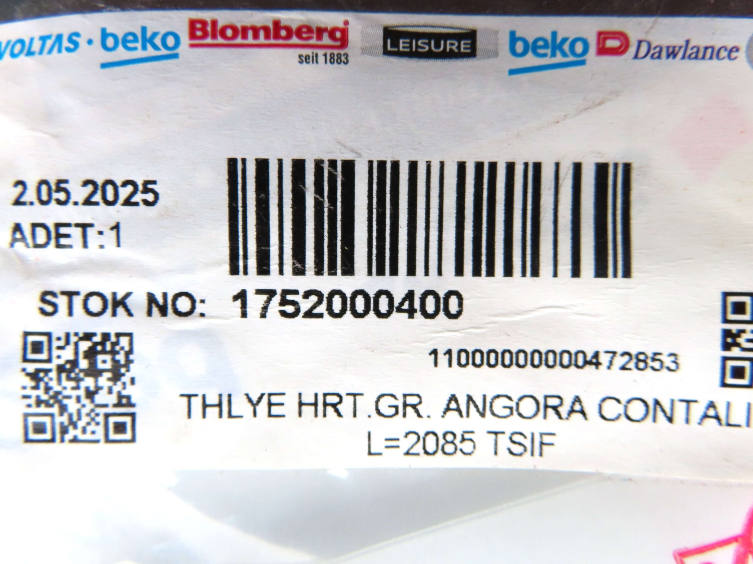 BEKO/EUROMAID DISHWASHER DRAIN HOSE 2085mm 1752000400 - Image 2