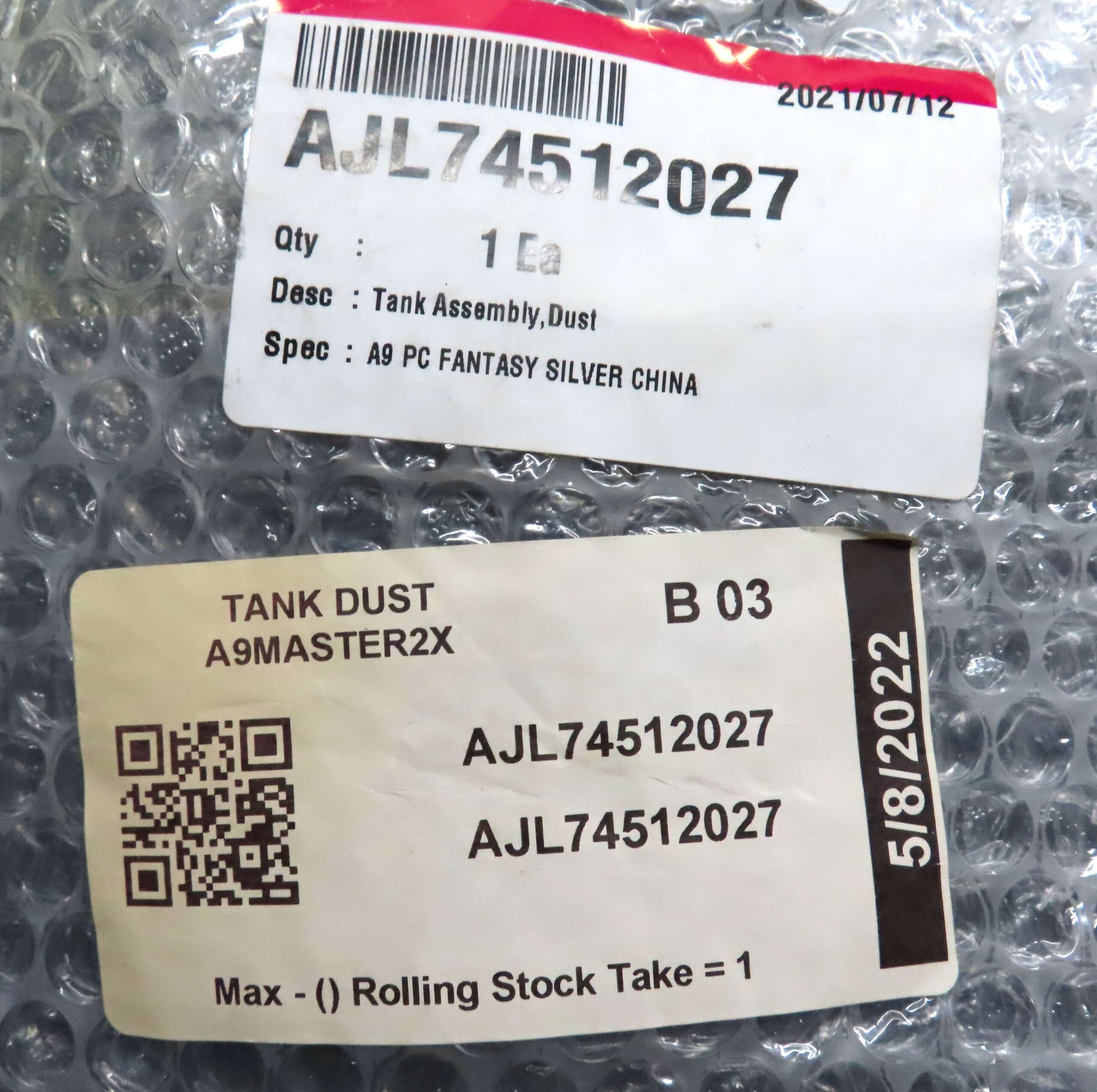 LG Cordzero A9MASTER2X Vacuum Dust Bin/Tank (Fantasy Silver) AJL74512027 - Image 3