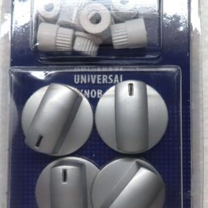 UNIVERSAL GAS COOKTOP KNOBS-SILVER PKT 4 COK1770UN