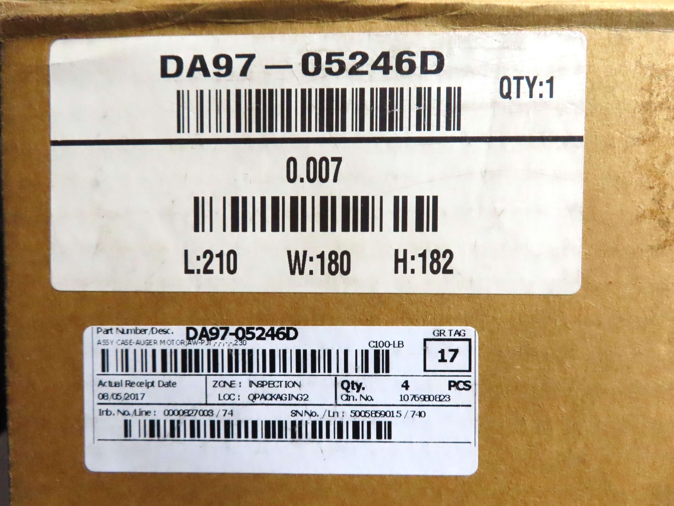SAMSUNG Refrigerator Auger Motor Case DA97-05246D - Image 3