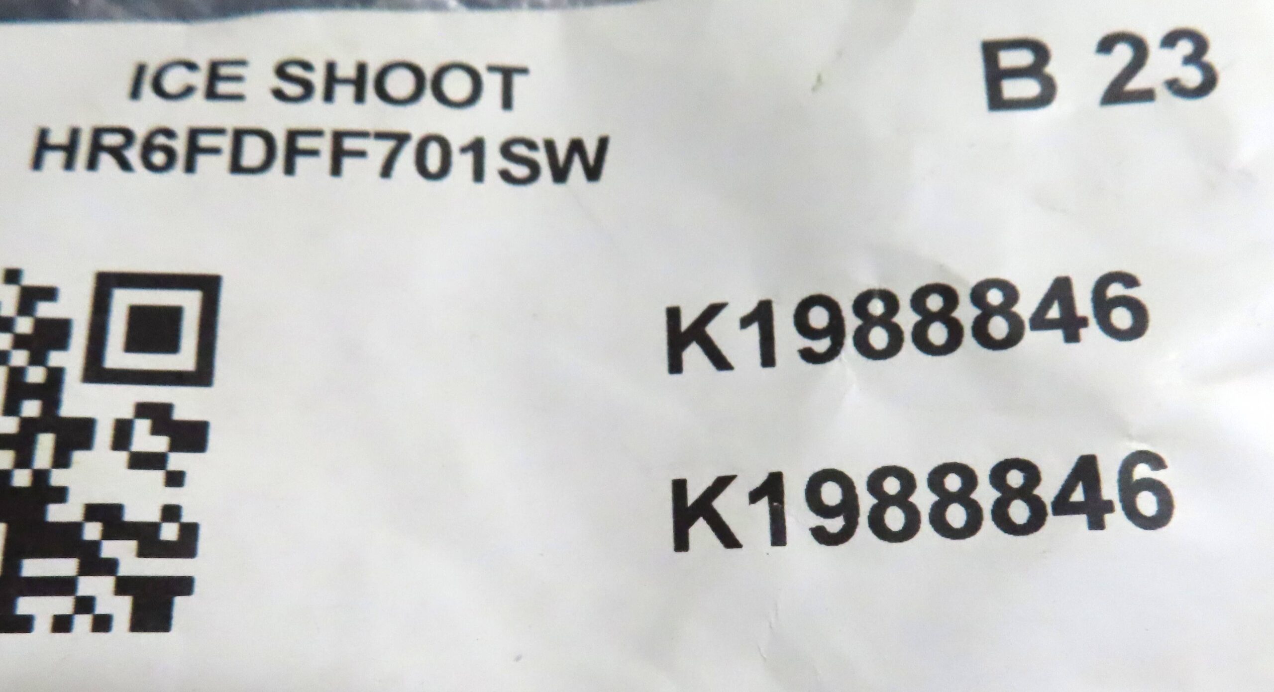 HISENSE FRIDGE ICE CHUTE ASSEMBLY K1988846 - Image 2